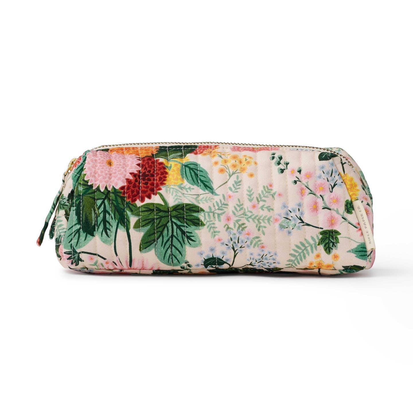 Dahlia Quilted Small Cosmetic Pouch