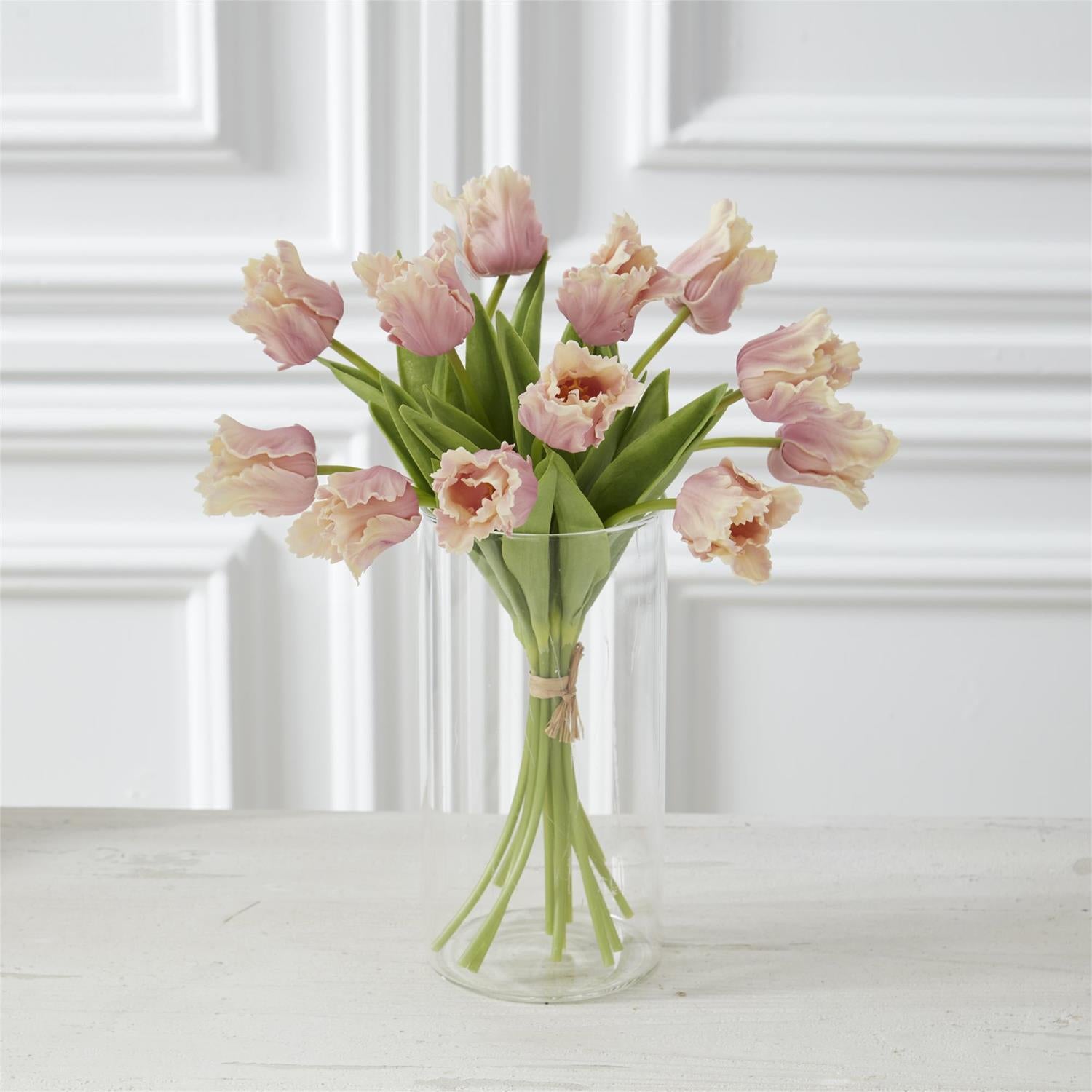 Pink & Cream Real Touch Parrot Tulip Bundle