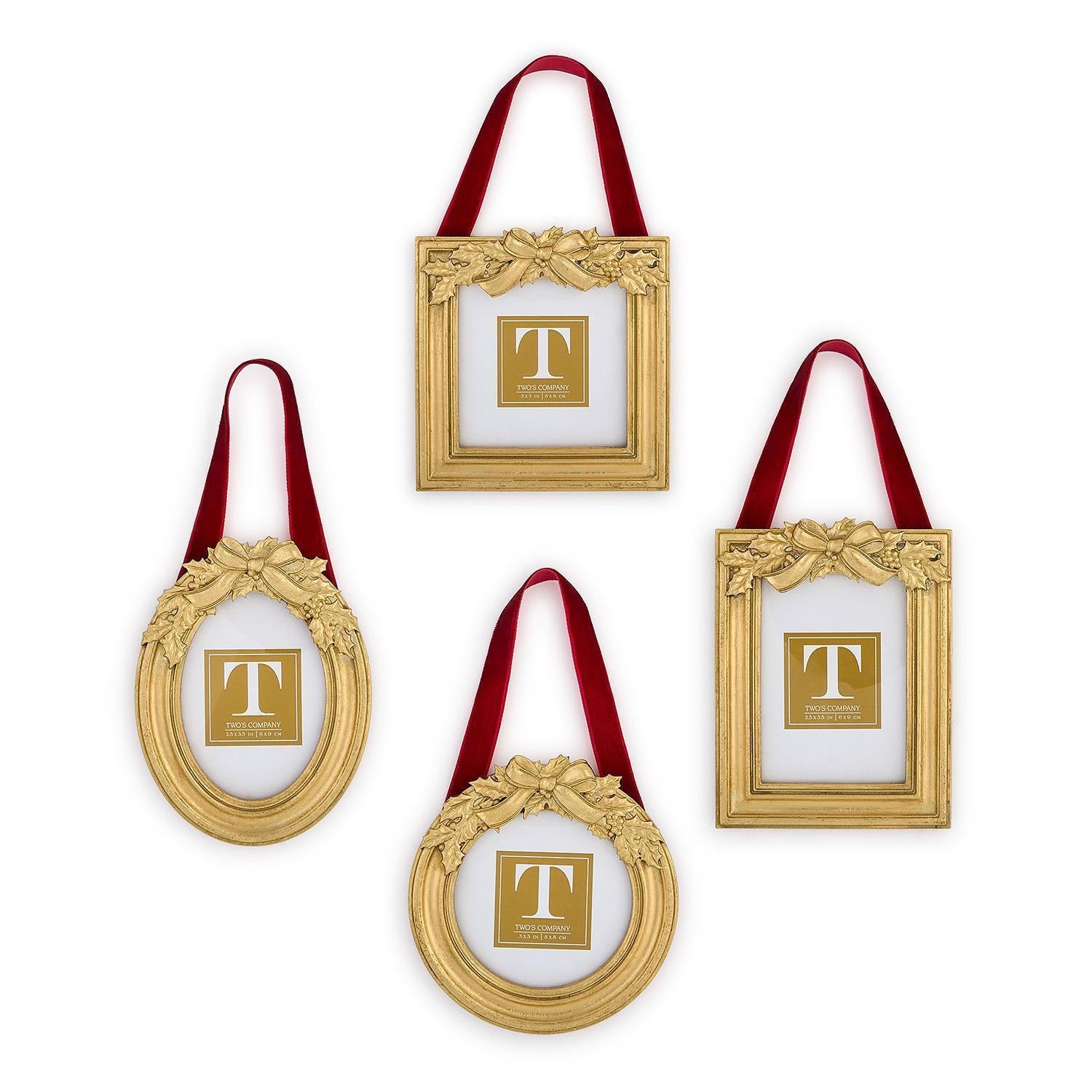 Holly Leaves Photo Frames / Ornaments