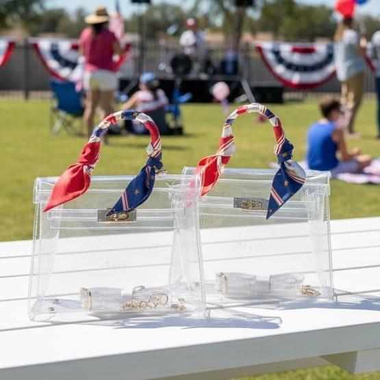 Jolie Franc Clear Tote | Patriotic