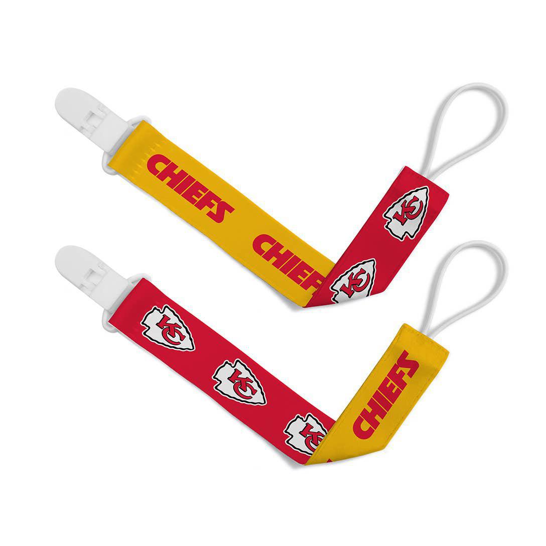 Kansas City Chiefs Pacifier Clip 2-Pack