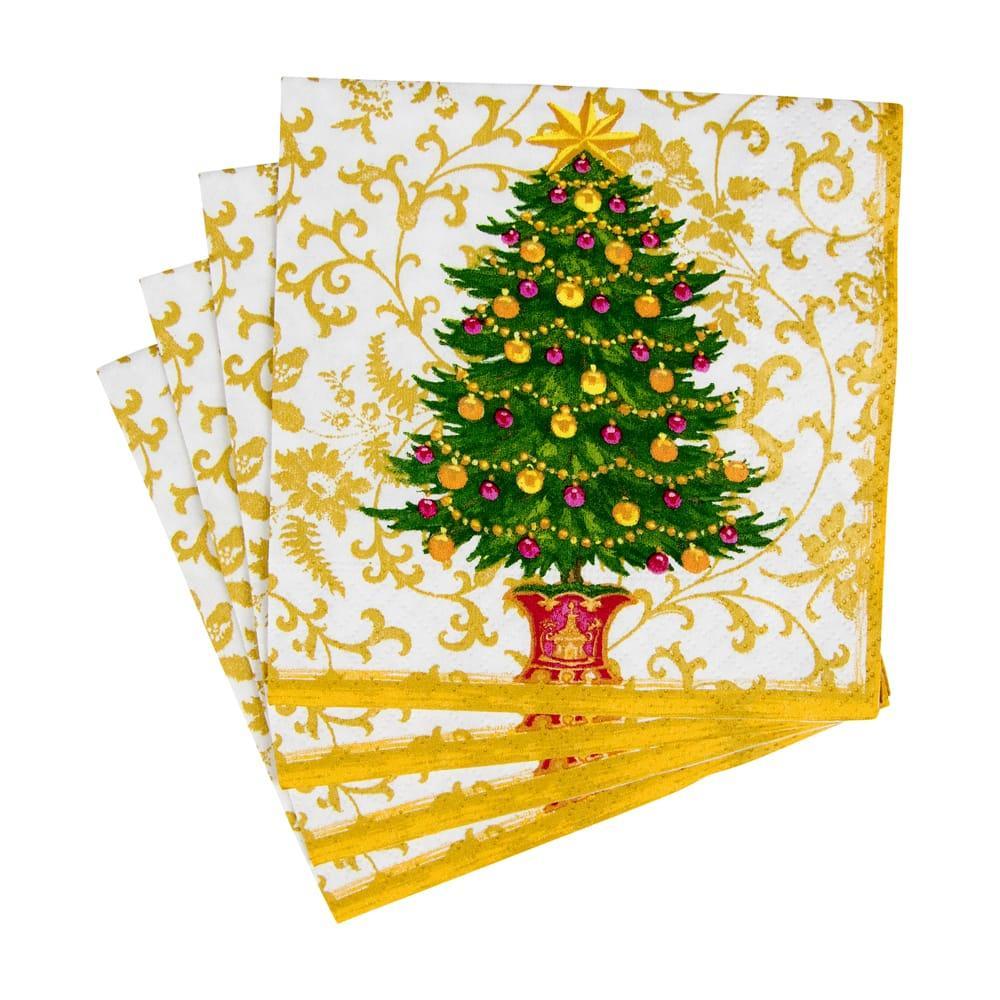Gilded Tree Paper Cocktail Napkin