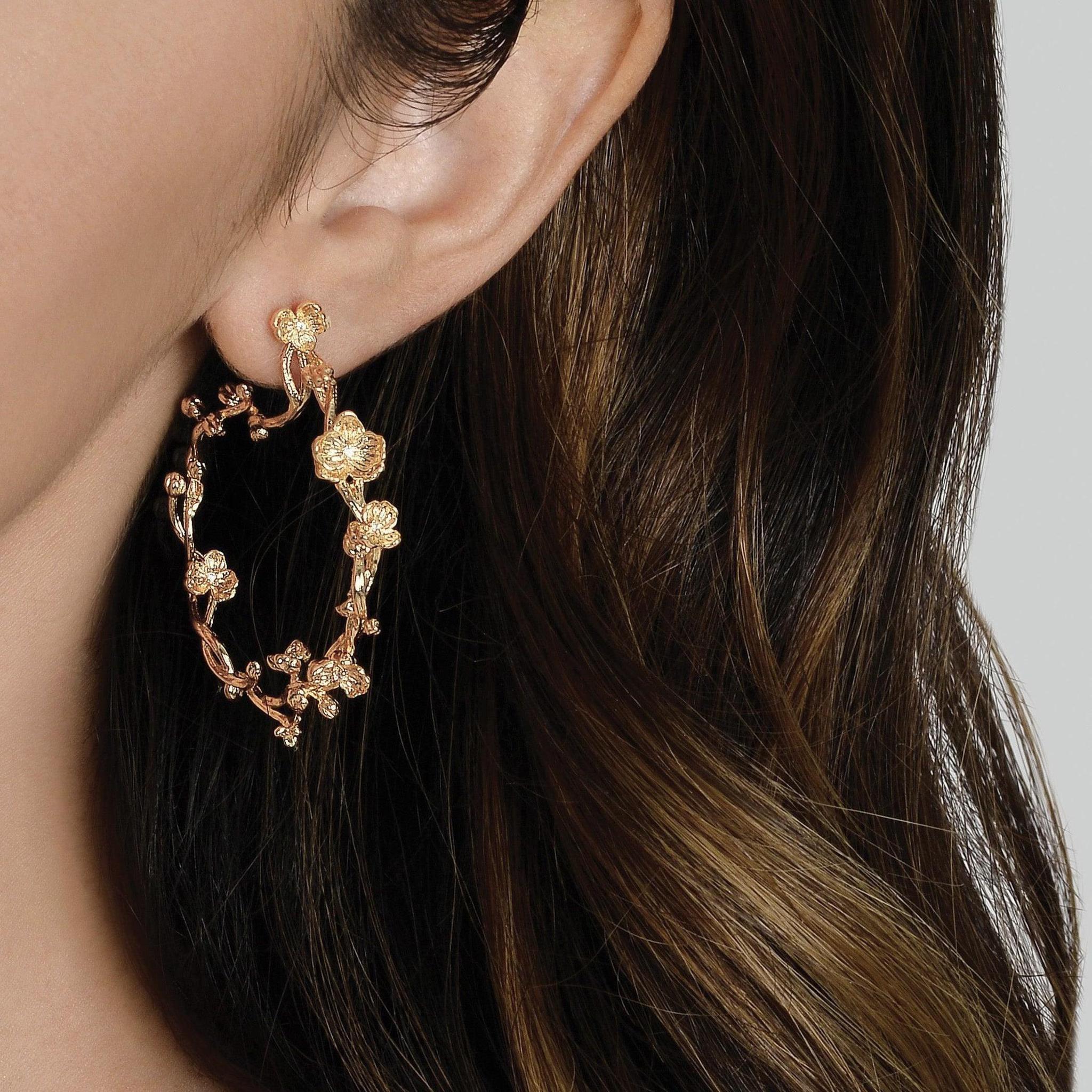 Orchid Hoop Earrings | Anabel Aram