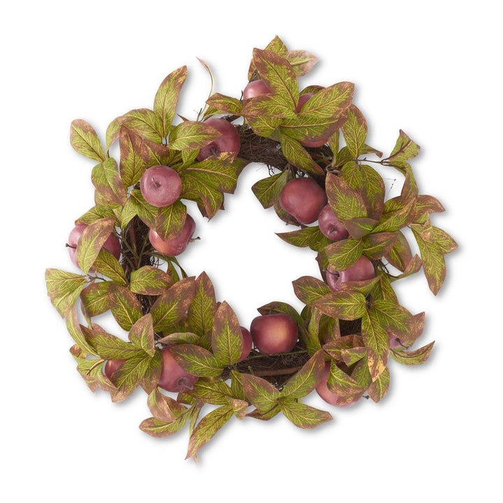 Burgundy Speckled Apple Wreath