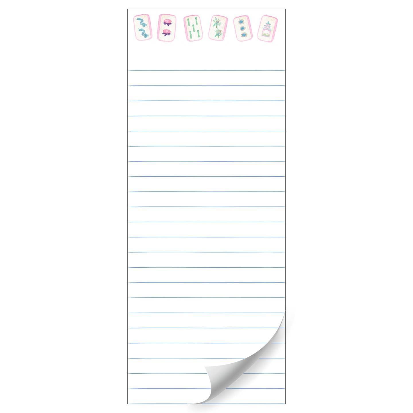 Mahjong Tiles Skinny Notepad