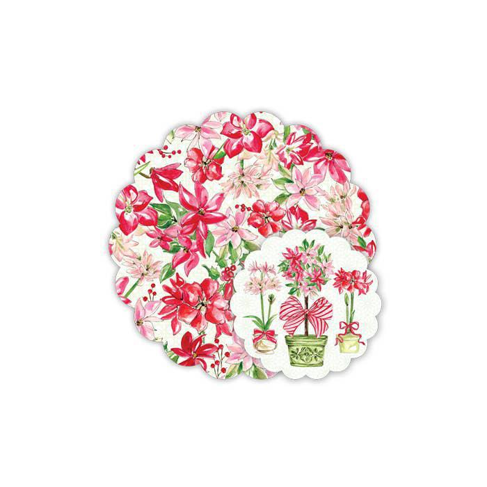 Poinsettias Doily Set