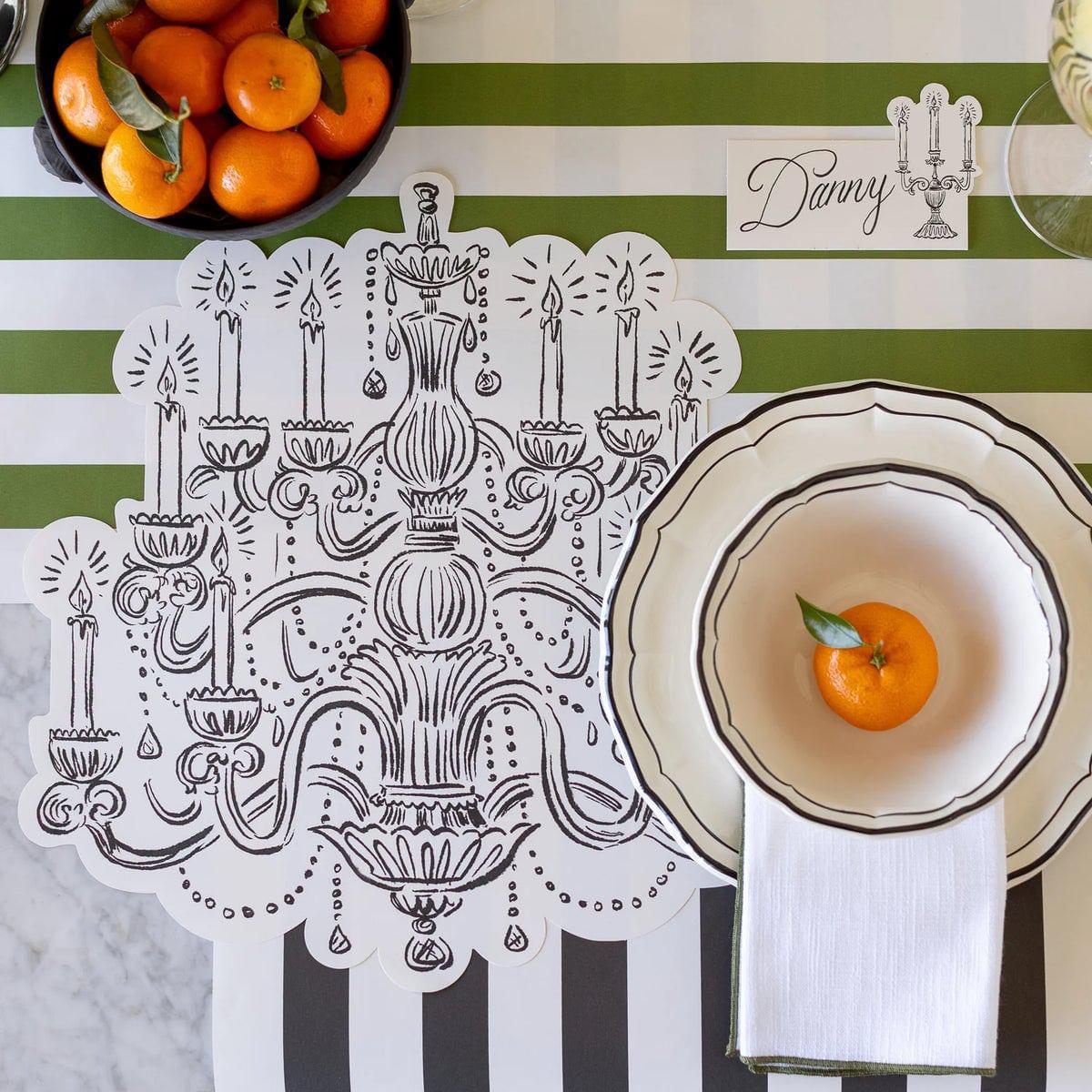 Die-Cut Chandelier Paper Placemats