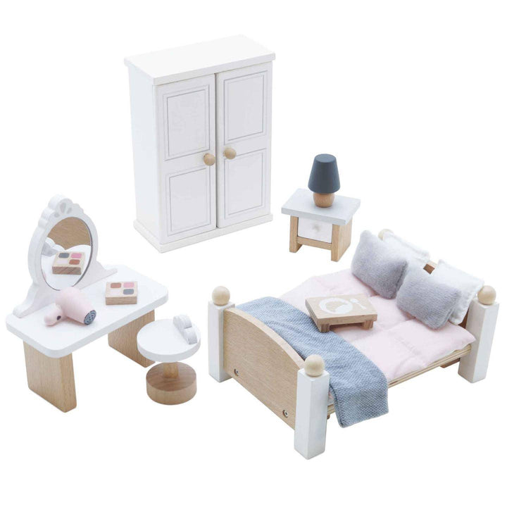 Wooden Dolls House Bedroom