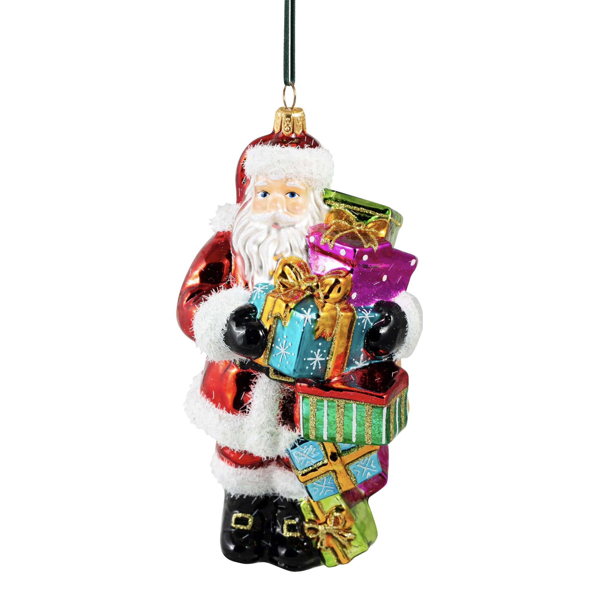 Santa with Gifts Ornament | Huras Family