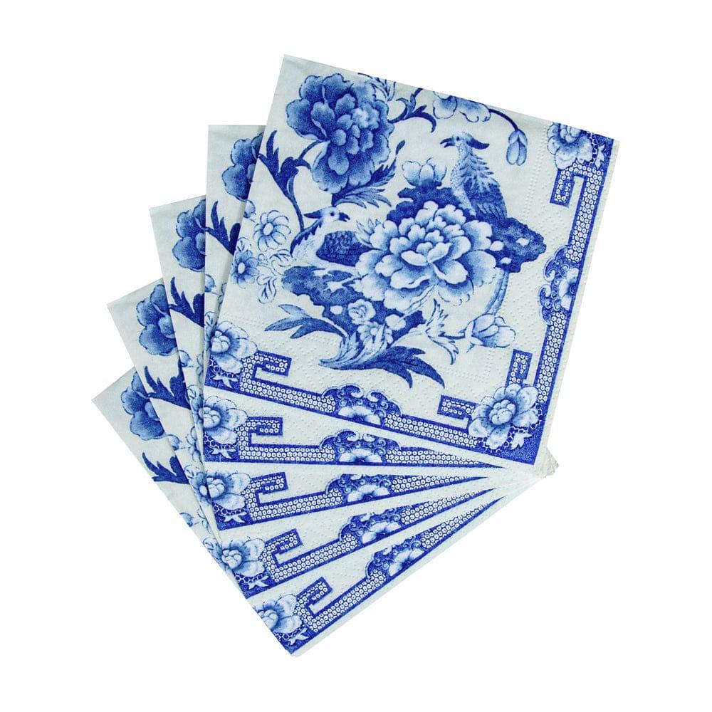 Blue And White Cocktail Napkin