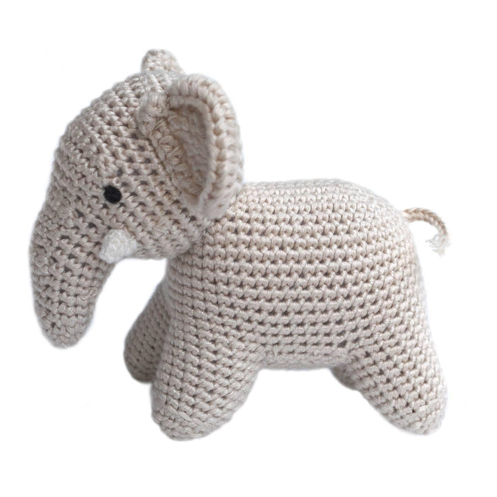 Elephant Hand Crocheted Rattle