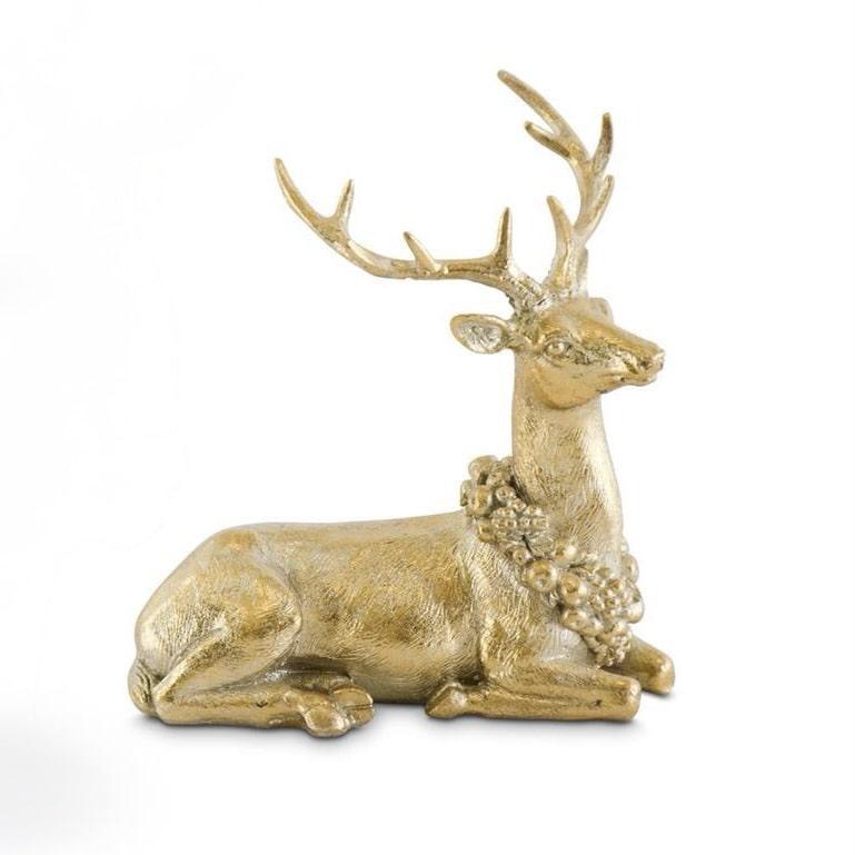 Antique Gold Resin Reindeer
