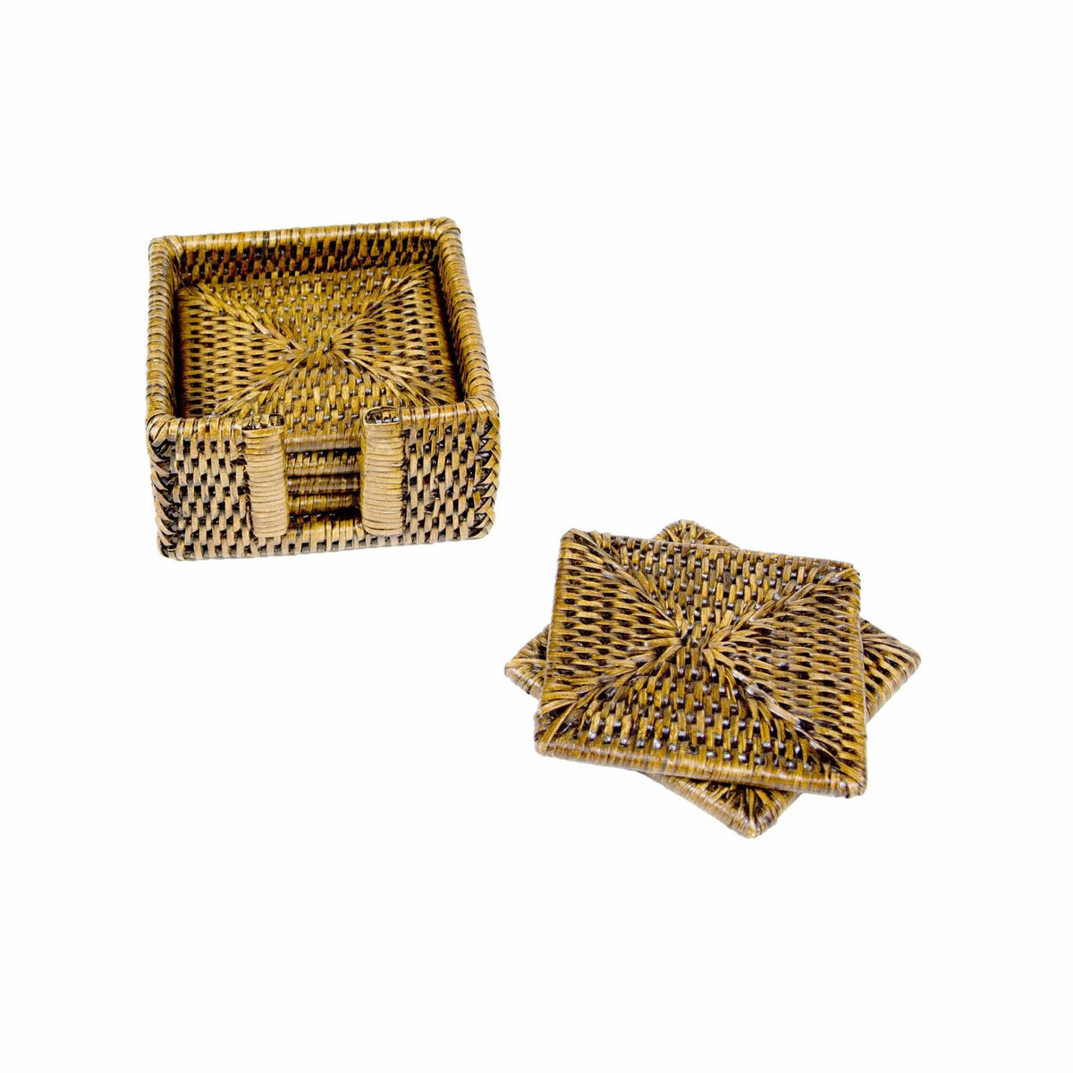 Honey Square Rattan Coaster – Cuorebella