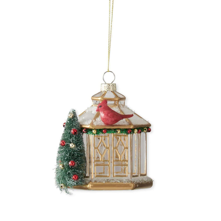 Gazebo, Bottle Brush Tree, & Bird Ornament