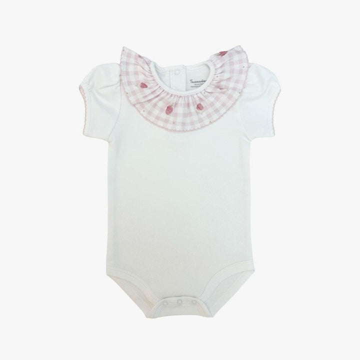 Pink Strawberry Short Sleeve Bodysuit