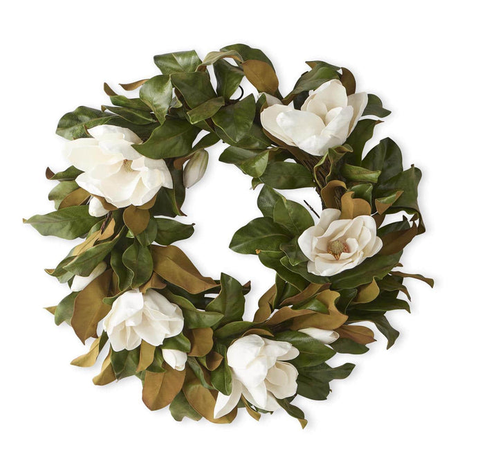 White Magnolia Wreath