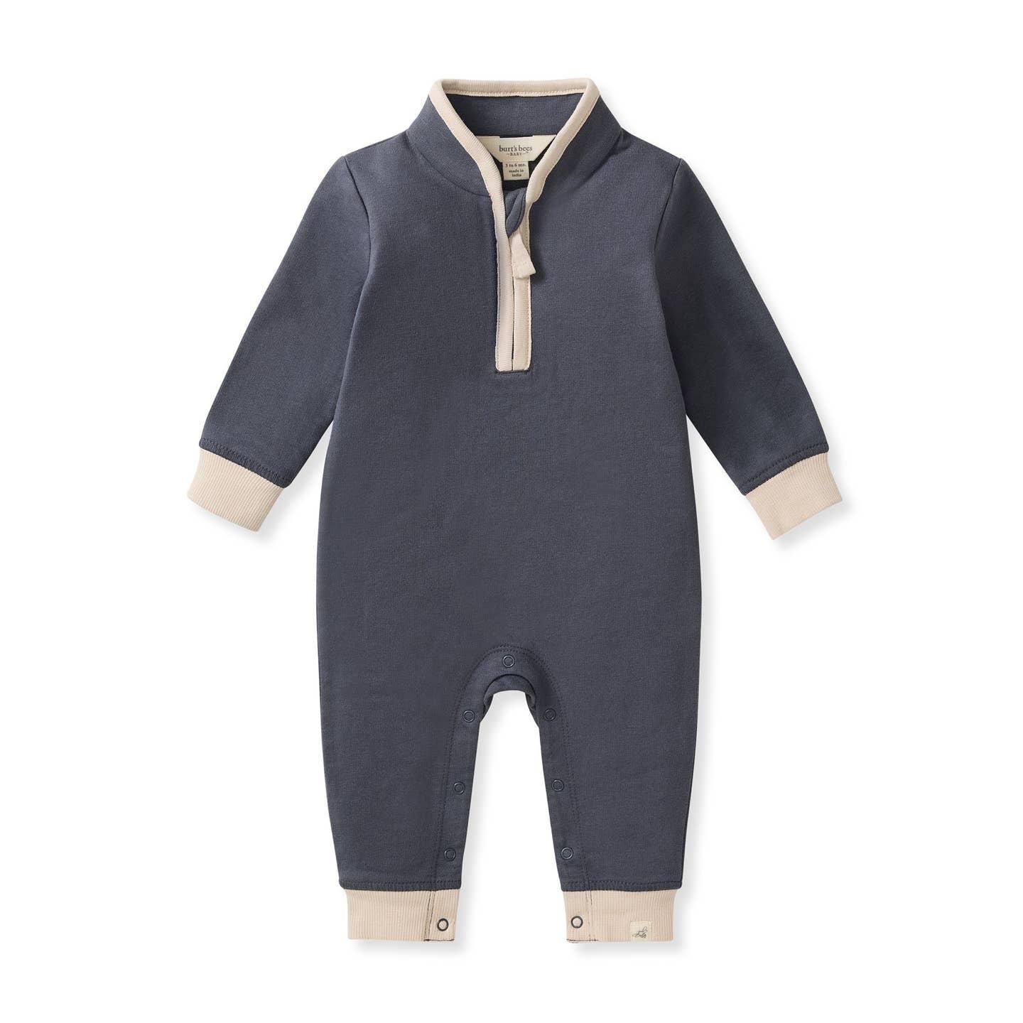 Quarter Zip Navy Jumpsuit