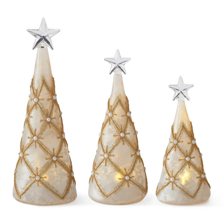 Gold & Pearl LED Christmas Tree