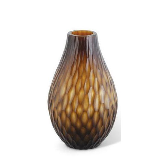 Brown Chisel Cut Vase