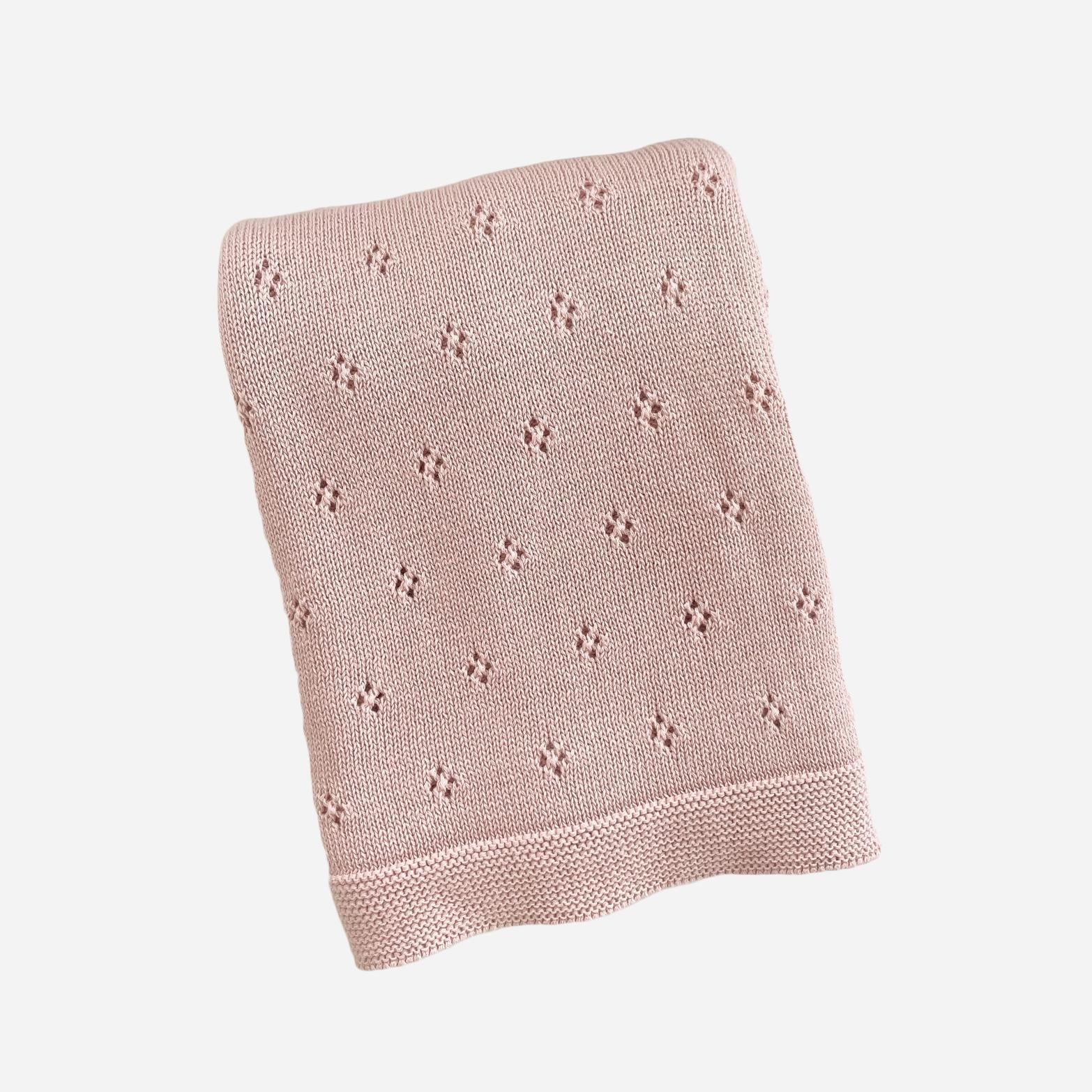 Blush Organic Cotton Heirloom Baby Blanket