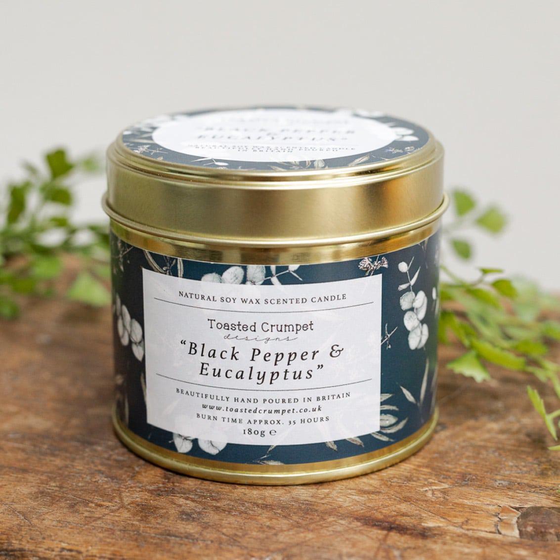 Black Pepper & Eucalyptus Candle Tin
