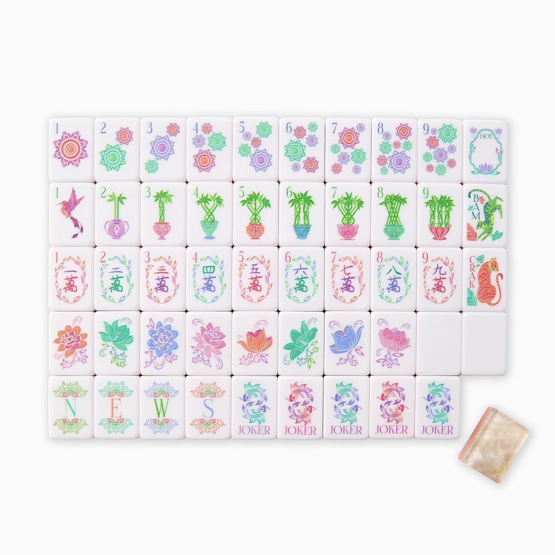 Pearlescent Mahjong Tile Set