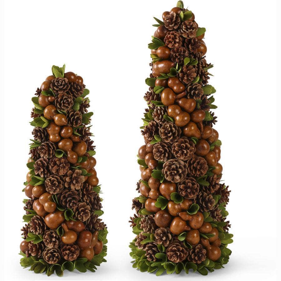 Brown Gourd and Pinecone Cone Tree