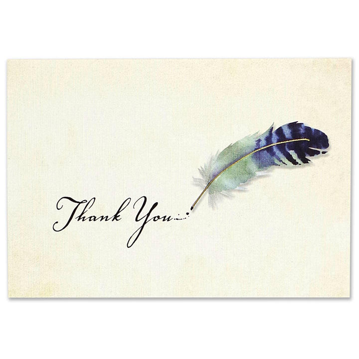 Watercolor Quill Boxed Thank You Notes