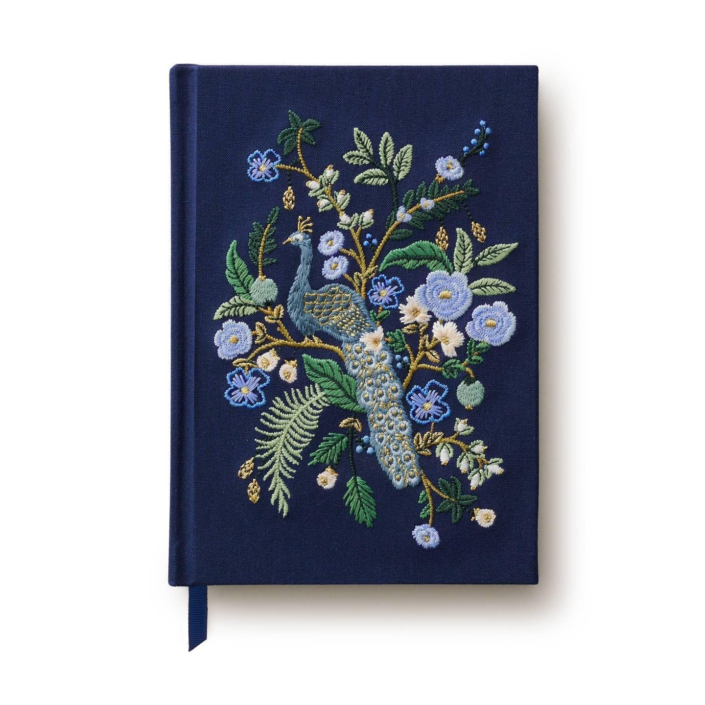 Peacock Embroidered Journal