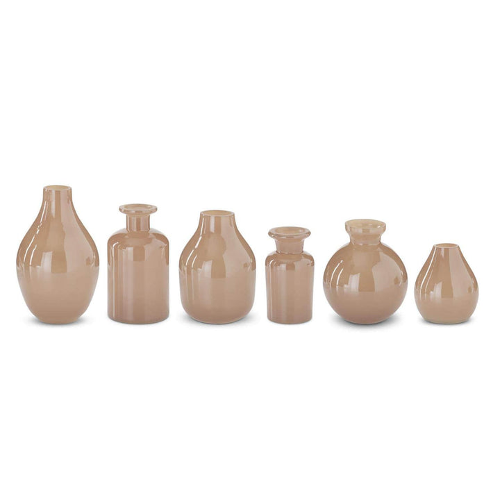 Small Beige Glass Vase