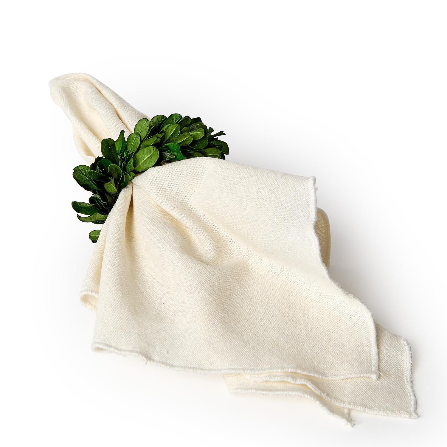 Boxwood Wreath Napkin Rings
