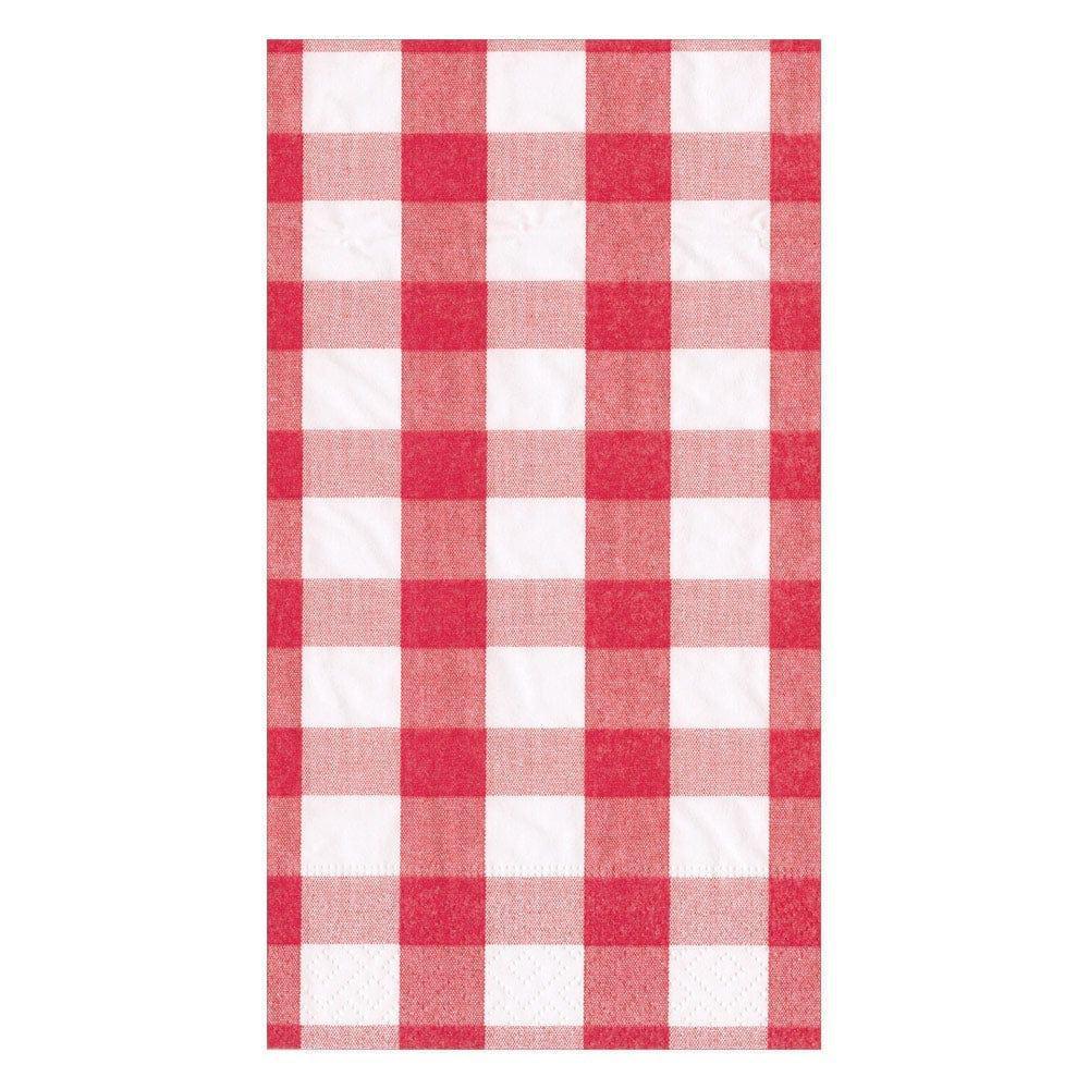 Red Gingham Paper Guest Towel Napkins