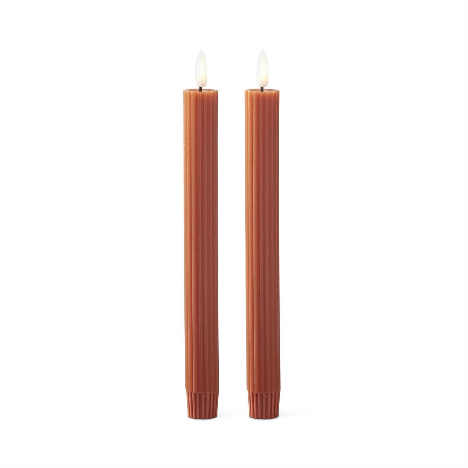 Rust Thin Line LED Taper Candles