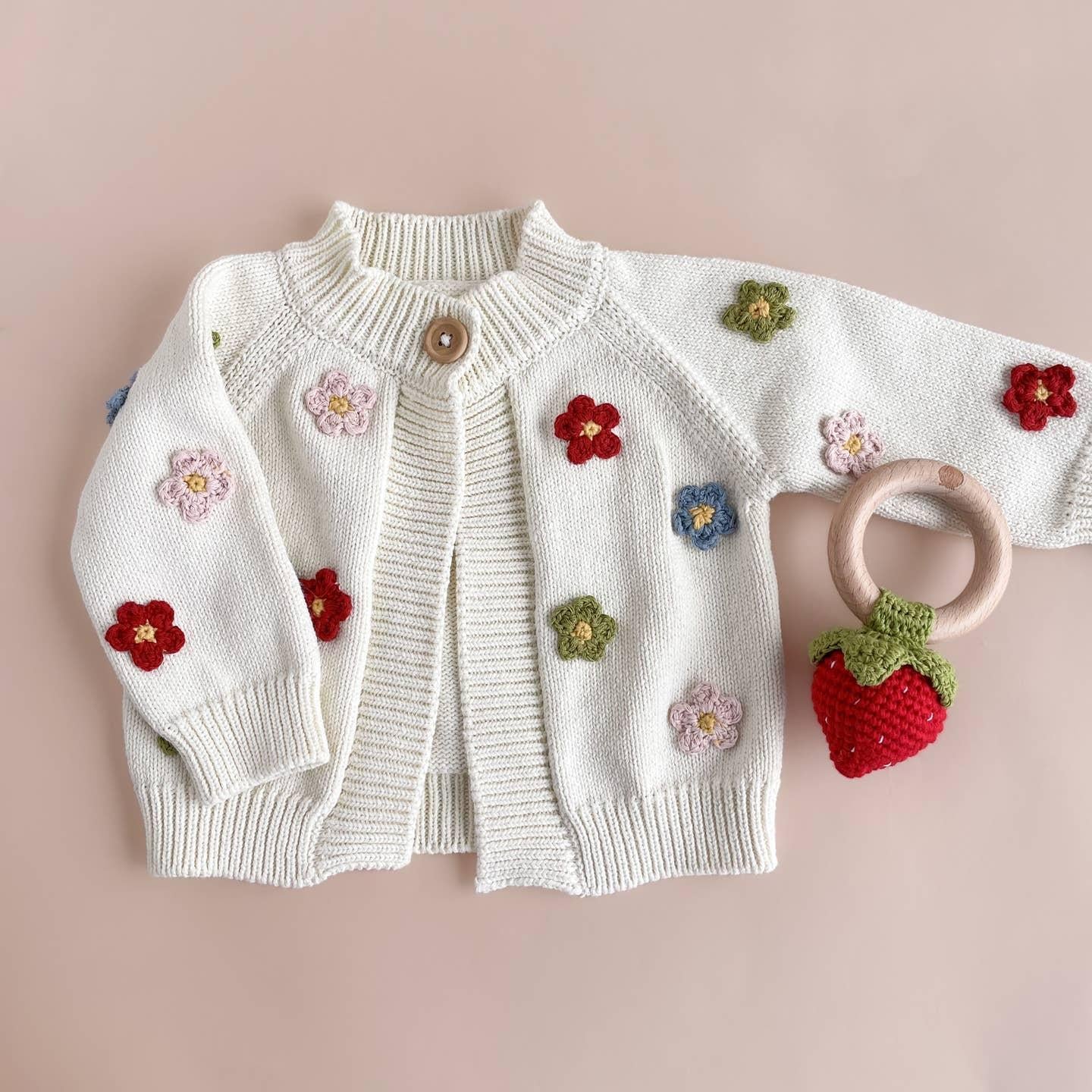 Flower Cardigan Baby Sweater