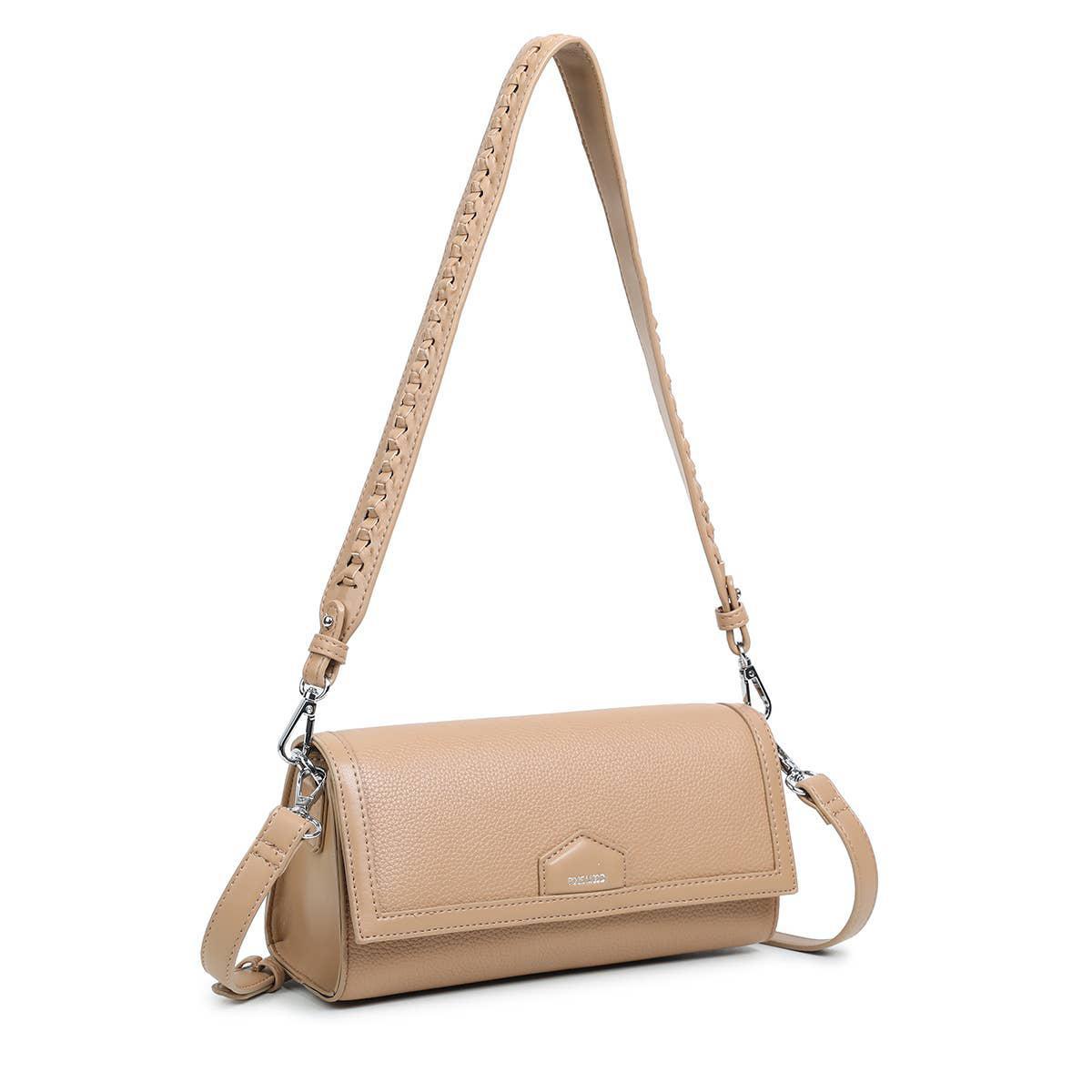 Krista Pebbled Shoulder Bag | Latte