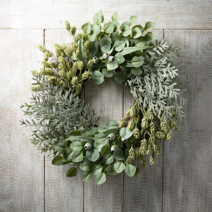 Pod and Eucalyptus Leaf Wreath