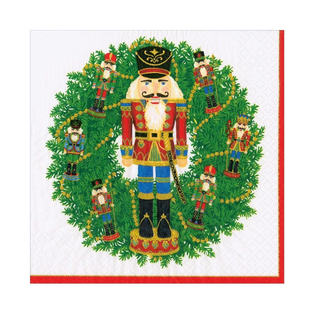 Nutcracker Wreath Paper Luncheon Napkin