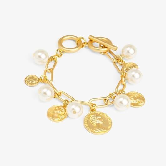 Pearls and Coins Bracelet