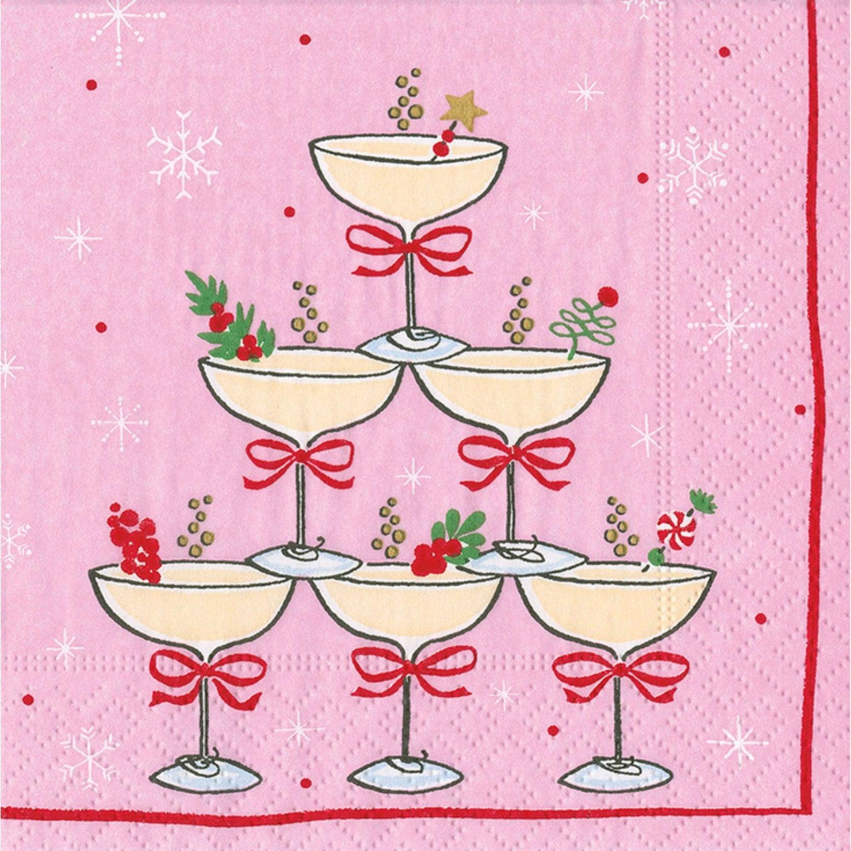 Sparkling Coupes Paper Cocktail Napkin