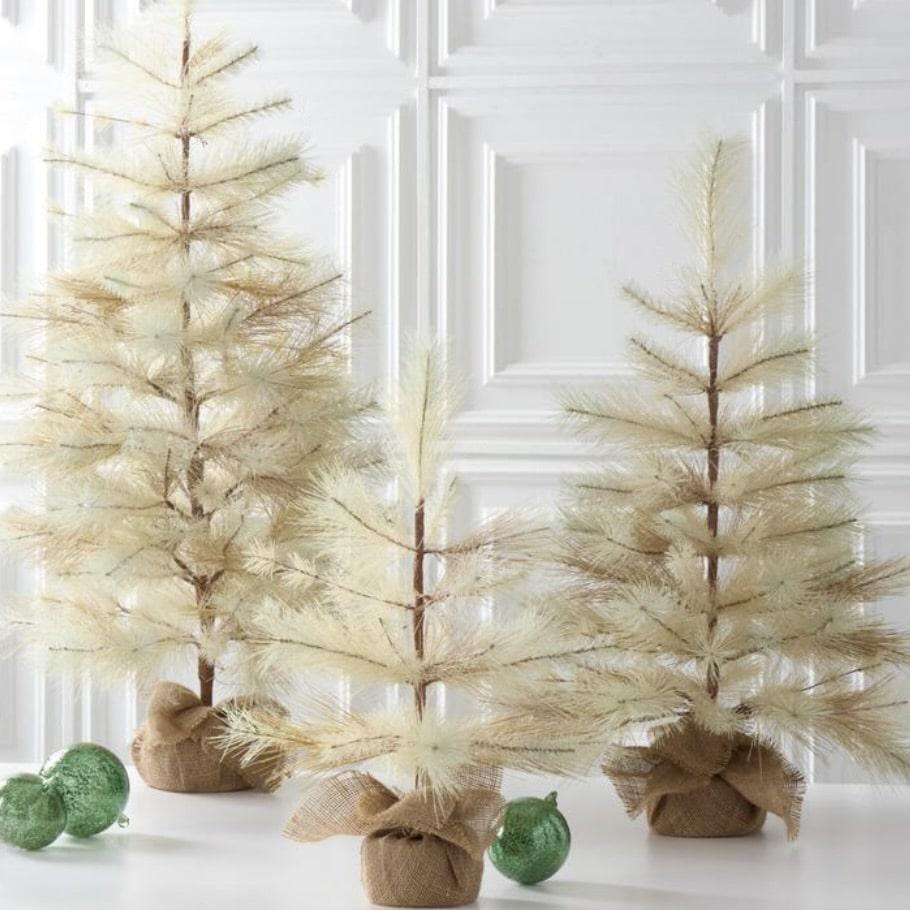 Light Sage Green Tree In Burlap Sack