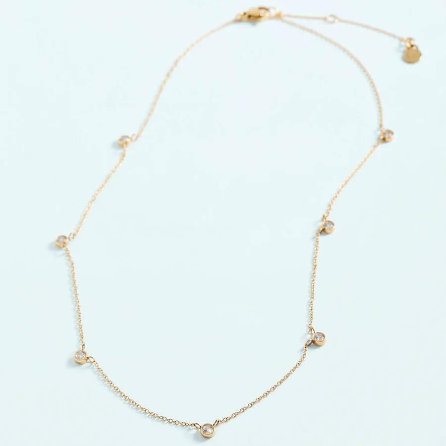Cubic Zirconia Lighthouse Station Necklace