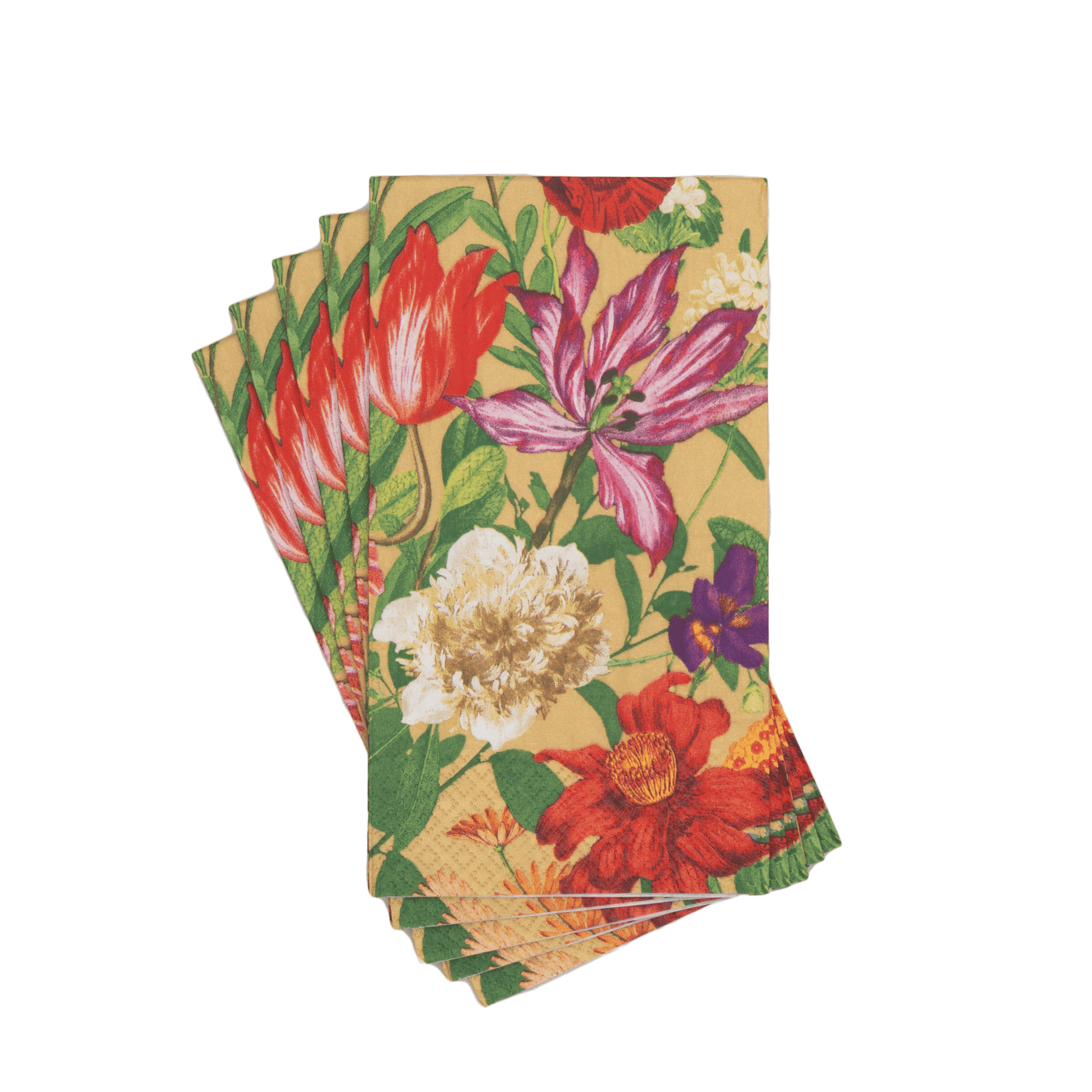 Dutch Floral Paper Guest Towel Napkins