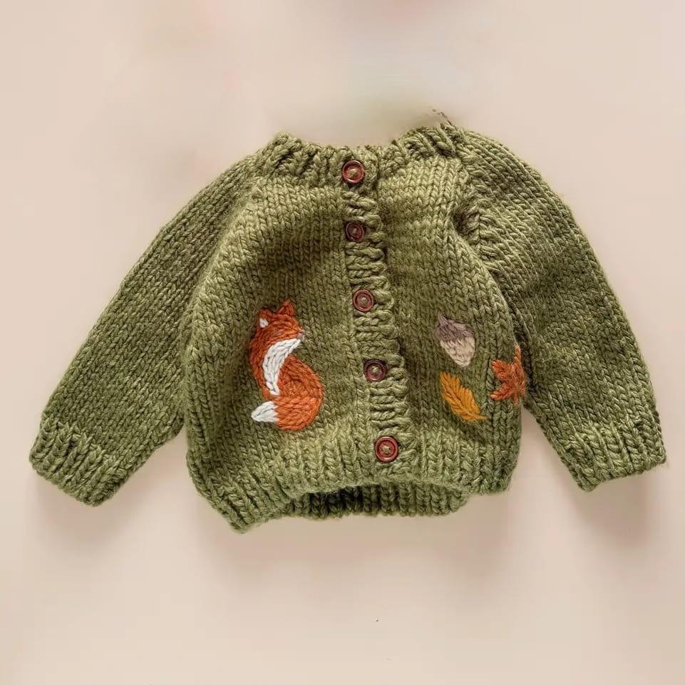 Fox Woodland Baby Cardigan