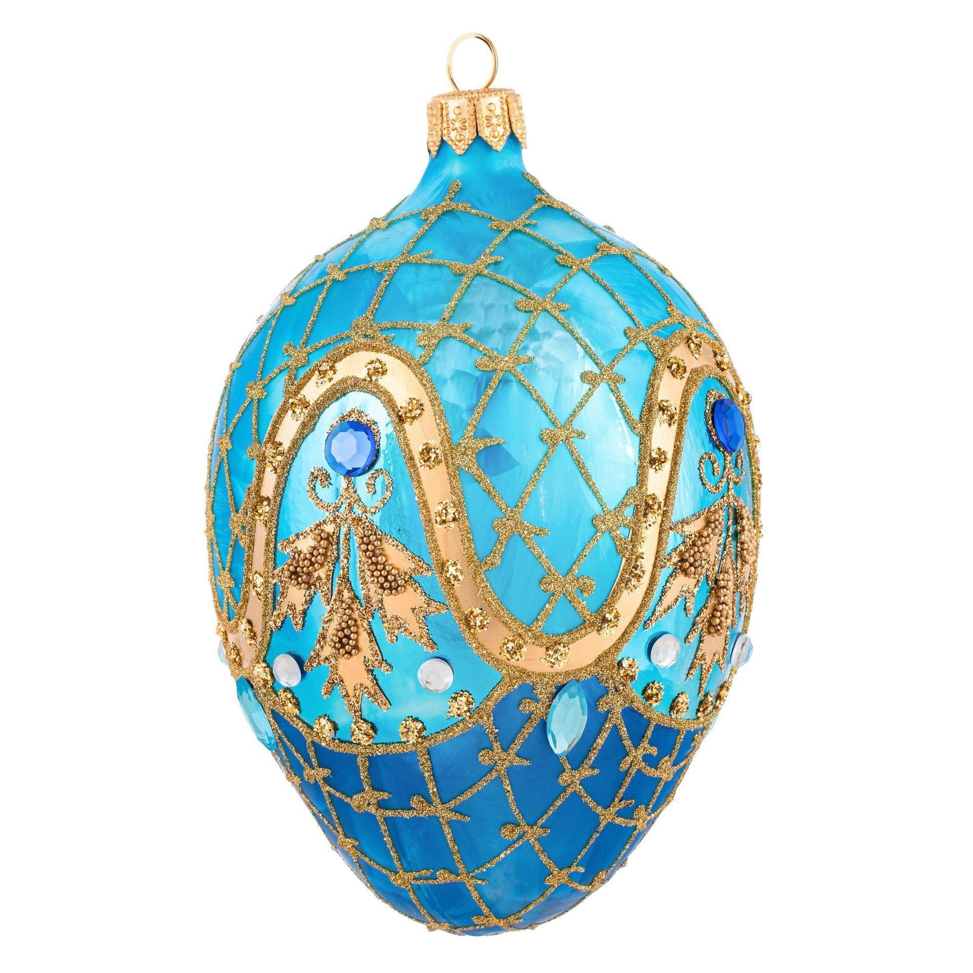 Fairytale Blue Fabergé Egg Ornament