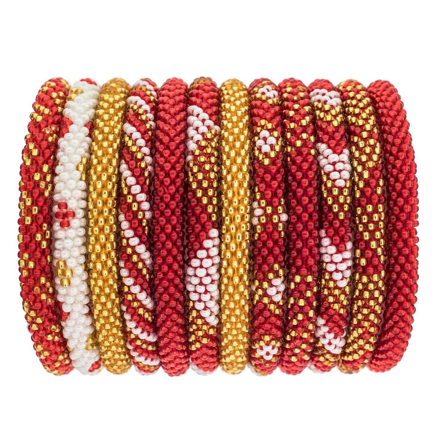 Red + Gold Roll On® Bracelet