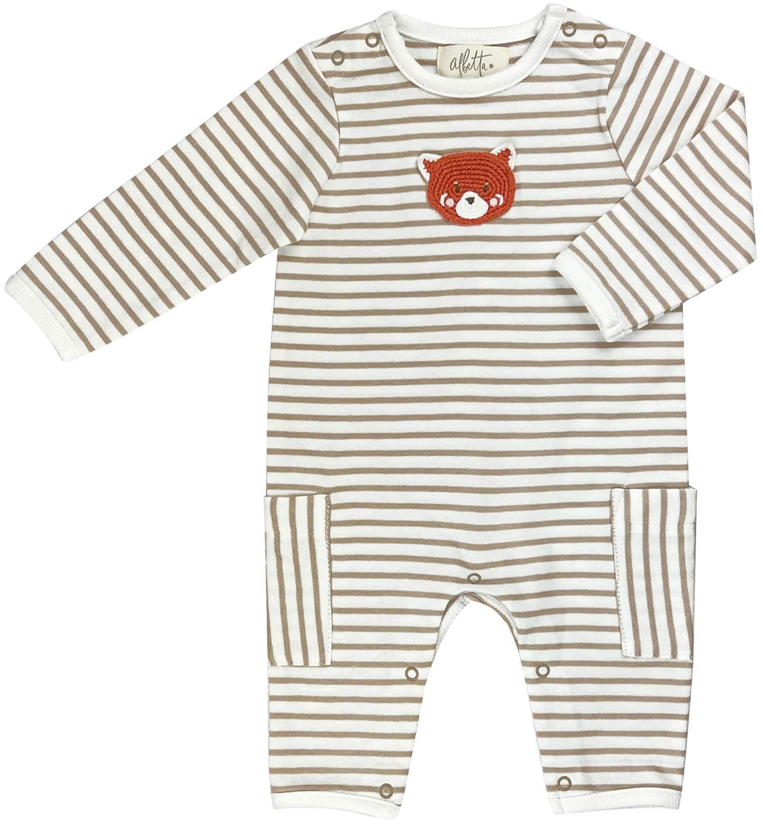 Crochet Rusty Panda Baby Romper