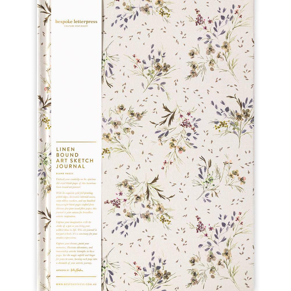 Waxflower Linen Bound Art Sketch Journal