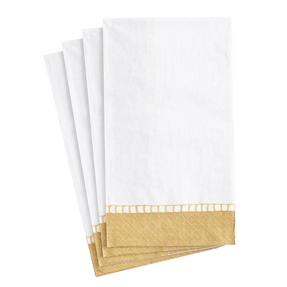 Gold Linen Border Guest Napkins