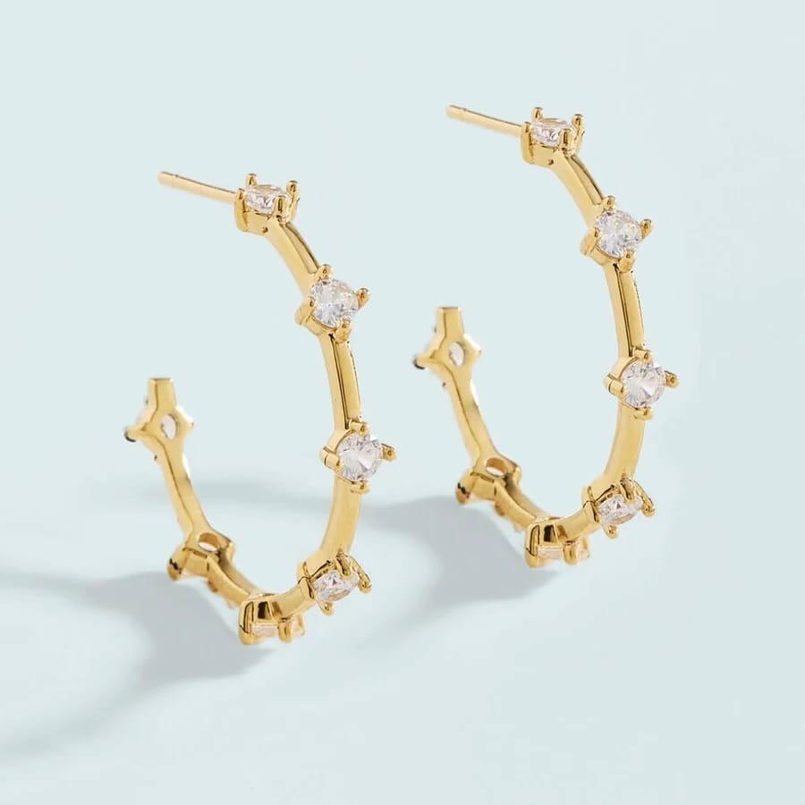 Crystal Spanish Wells Hoop Earrings
