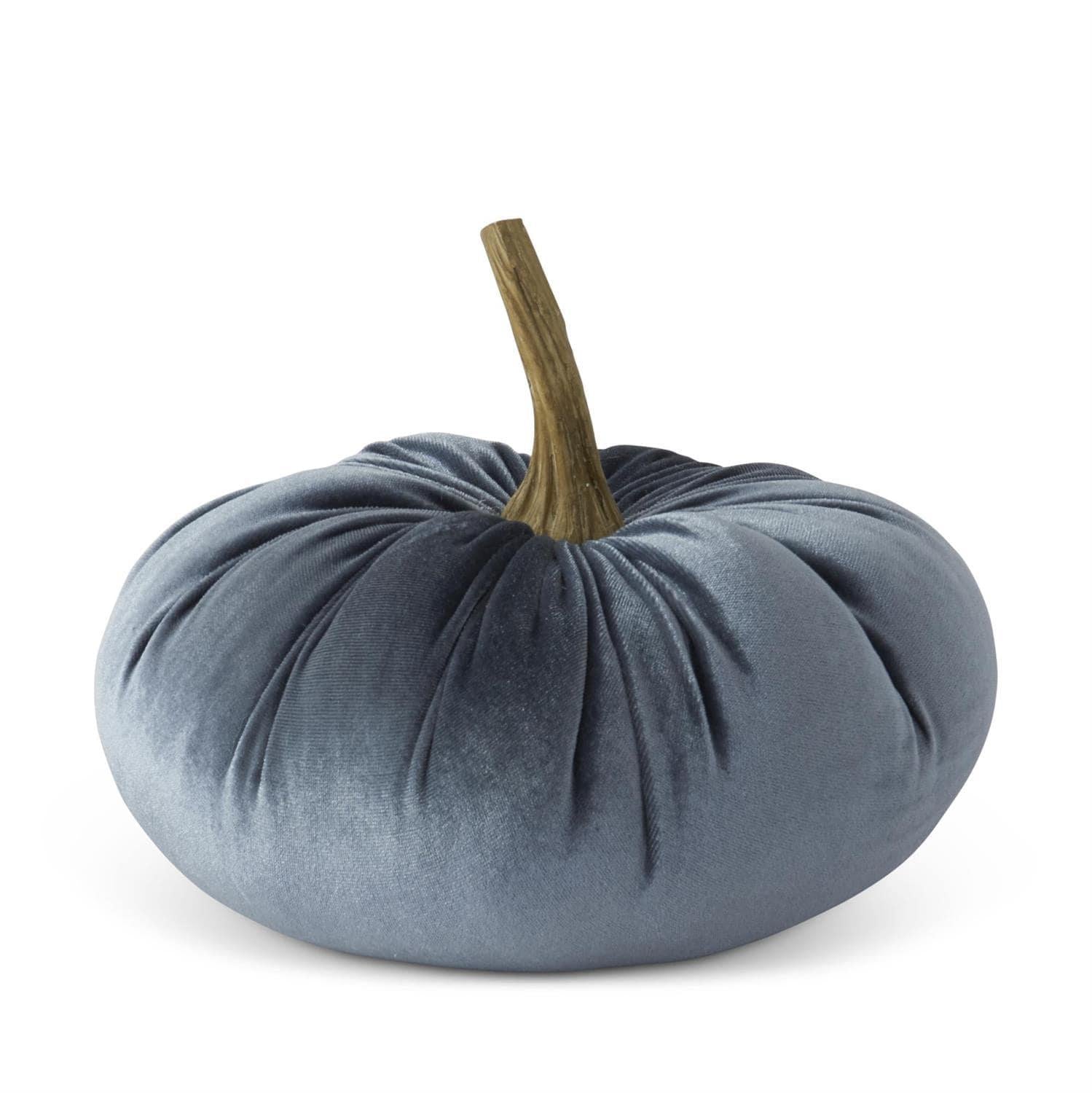Blue Velvet Stuffed Pumpkin